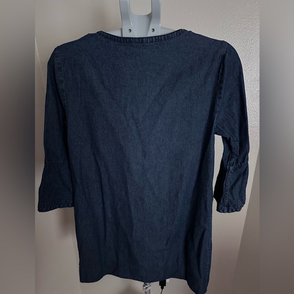 Draper James Chambray Ruffle Shift Dress - Picture 7 of 7